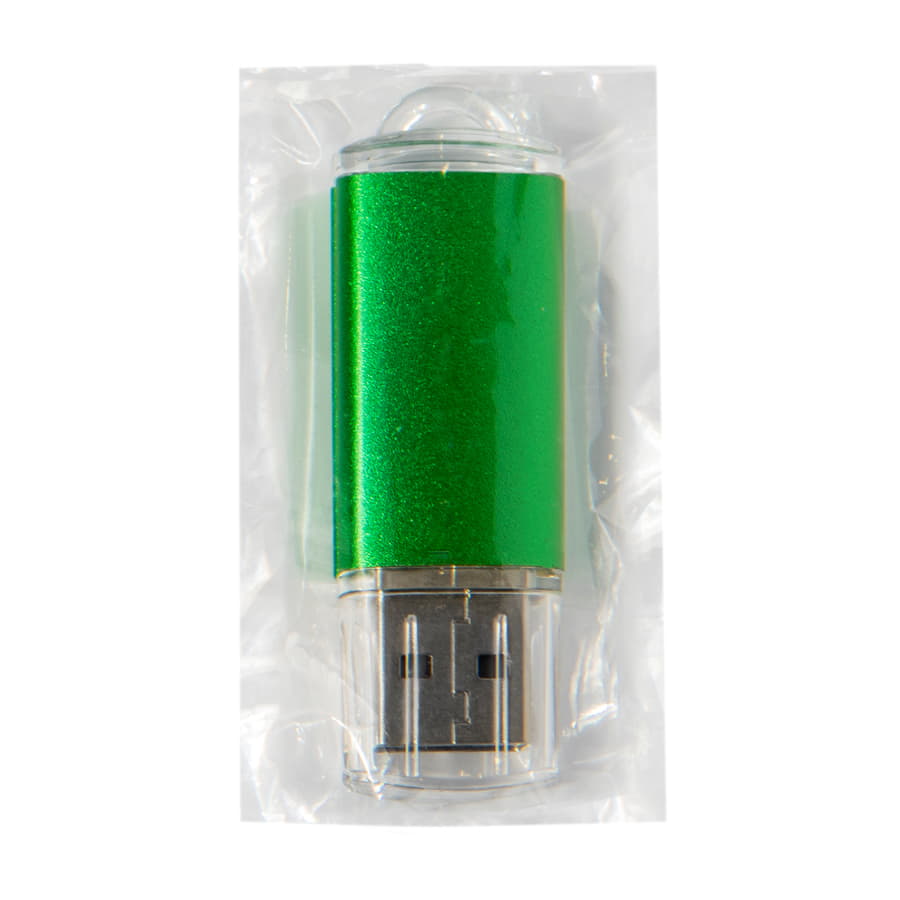 USB flash-карта "Assorti" (8Гб), зеленая, 5,8х1,7х0,8 см, металл
