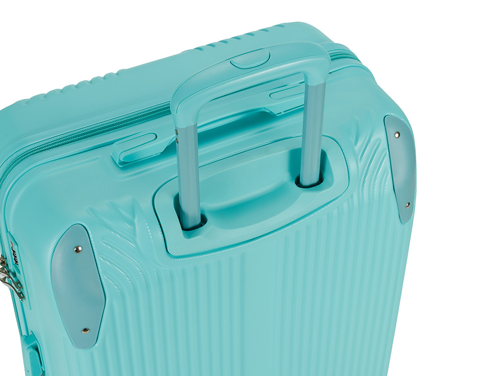 Чемодан TORBER В Отпуск, бирюзовый, ABS-пластик, 48 х 29,5 х 72 см, 80 л, 3,4 кг