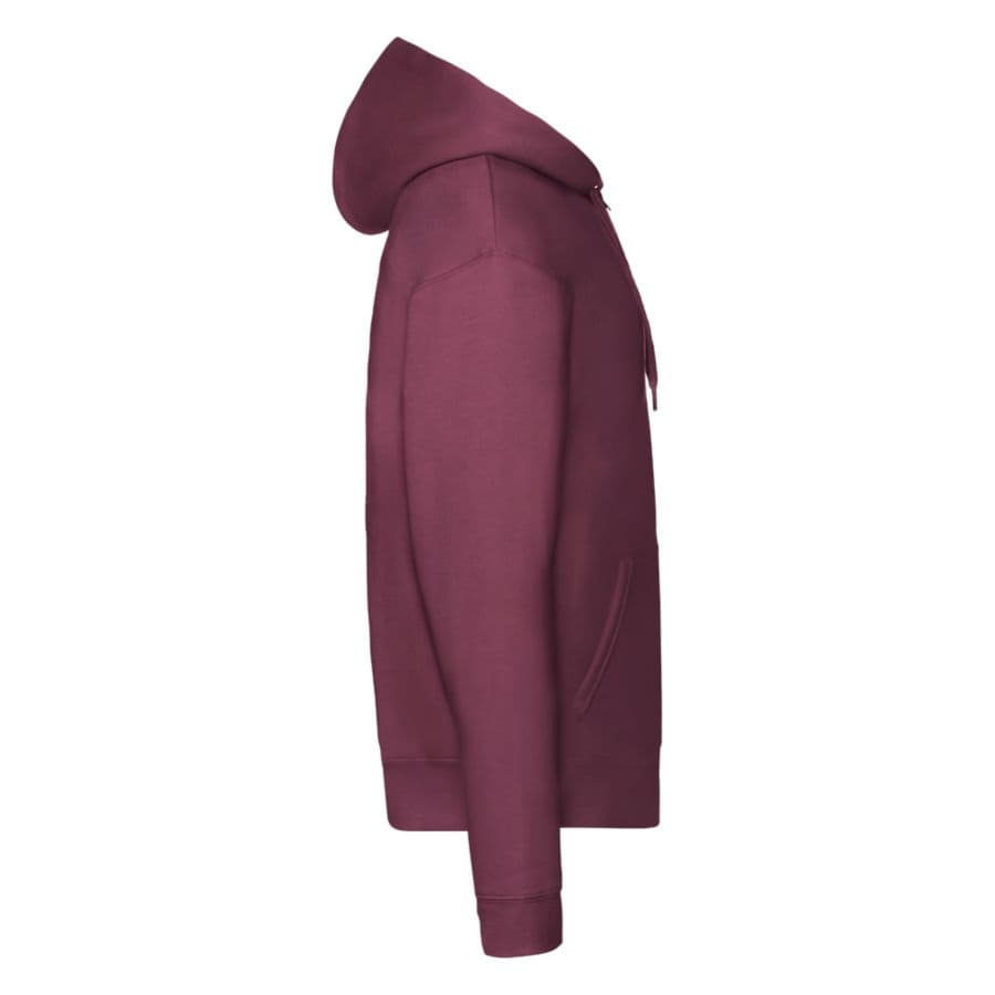 Толстовка "PREMIUM HOODED SWEAT JACKET", бордовый, 70% х/б, 30% п/э, 260 г/м2