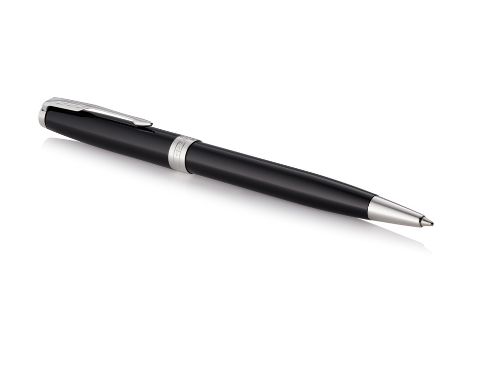 Ручка шариковая Parker Sonnet Core Black Lacquer CT, черный/серебристый, черный, серебристый