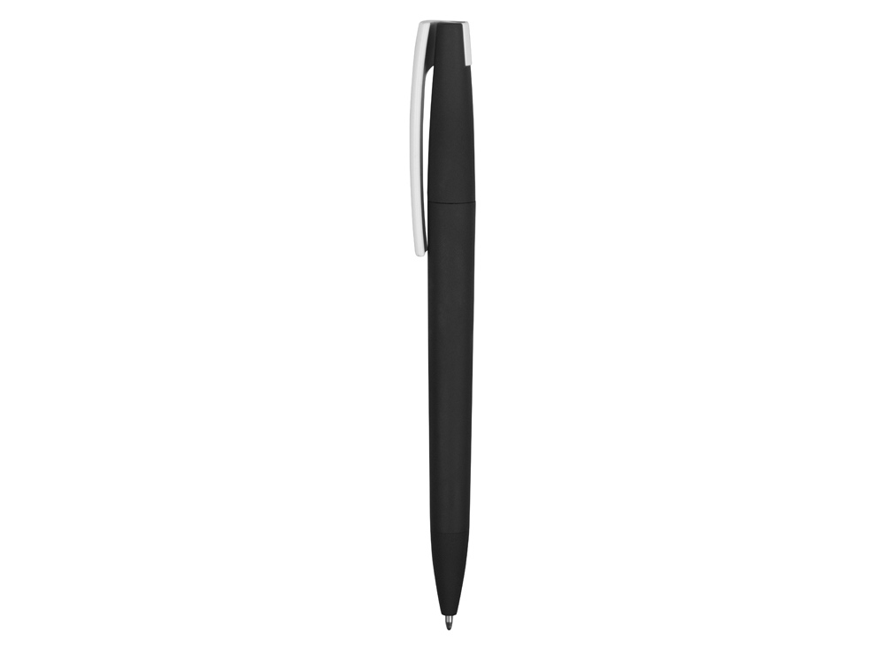 Ручка пластиковая soft-touch шариковая Zorro, черный/белый, черный, белый