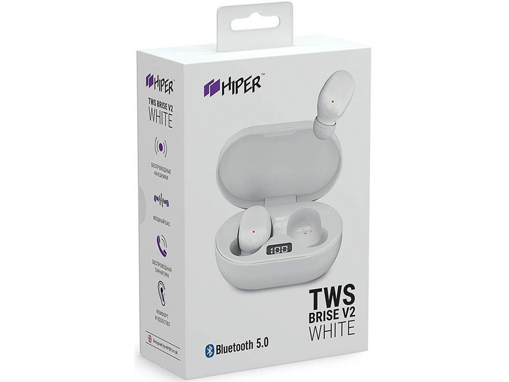 Беспроводные наушники HIPER TWS BRISE V2 (белый)