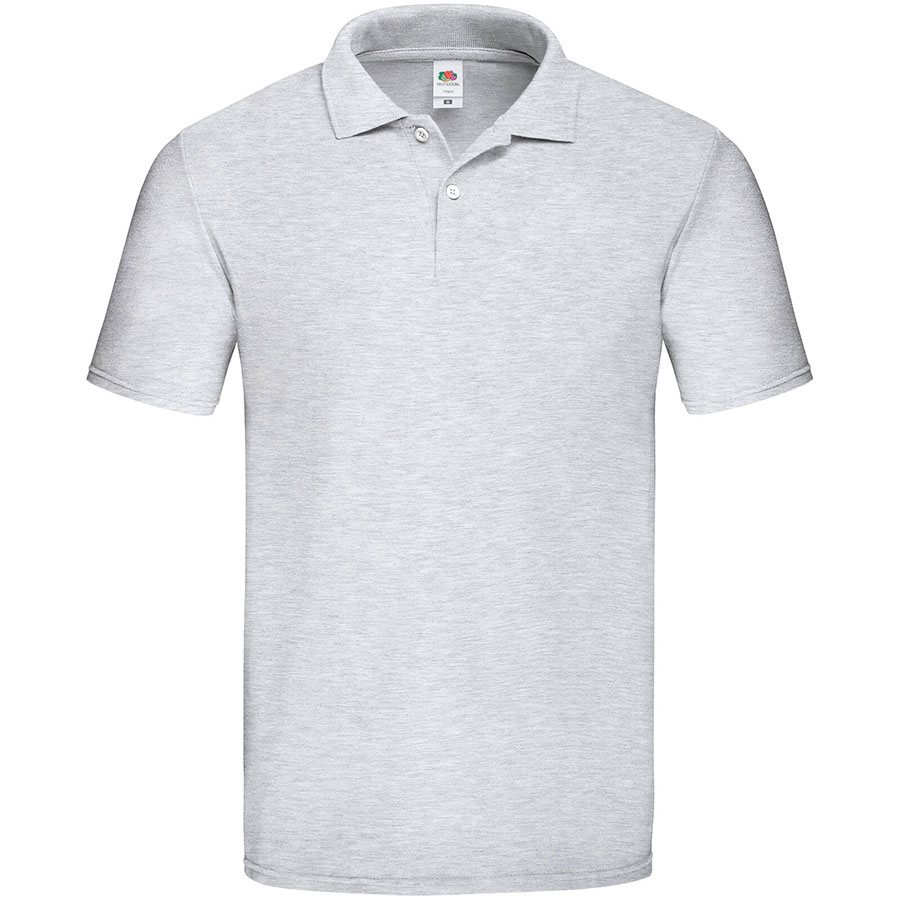 Поло мужское "Original Polo", серый меланж_S, 100% х/б, 185г/м²