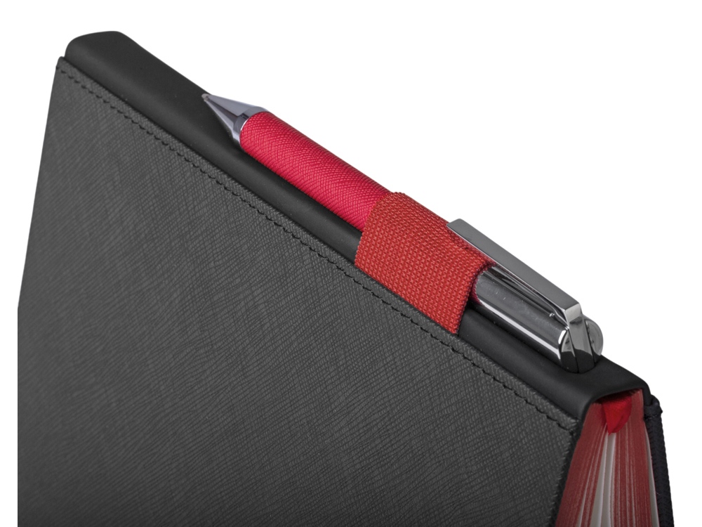 Бизнес блокнот Bossy с ручкой, черный и красный, черный, красный, красный, красный
