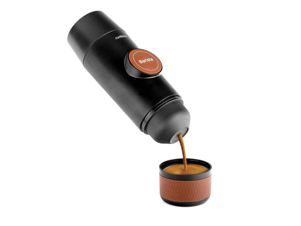 Портативная кофемашина Rombica Barista CTG-1 с логотипом Rombica (Р)