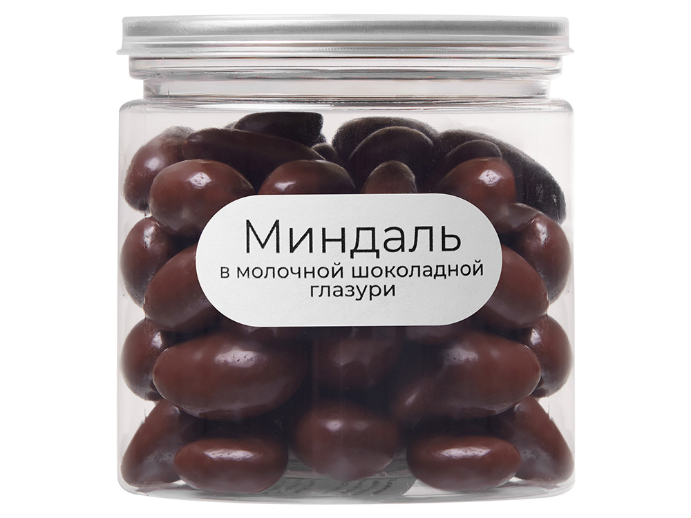 Миндаль в молочной шоколадной глазури, 140 гр (Р), коричневый