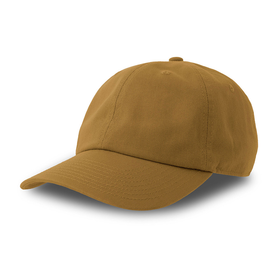 Бейсболка "DAD HAT-S", 6 клиньев, металлическая застежка, горчичный, 80% хлопок, 20%  переработанный хлопок, 270 г/м2