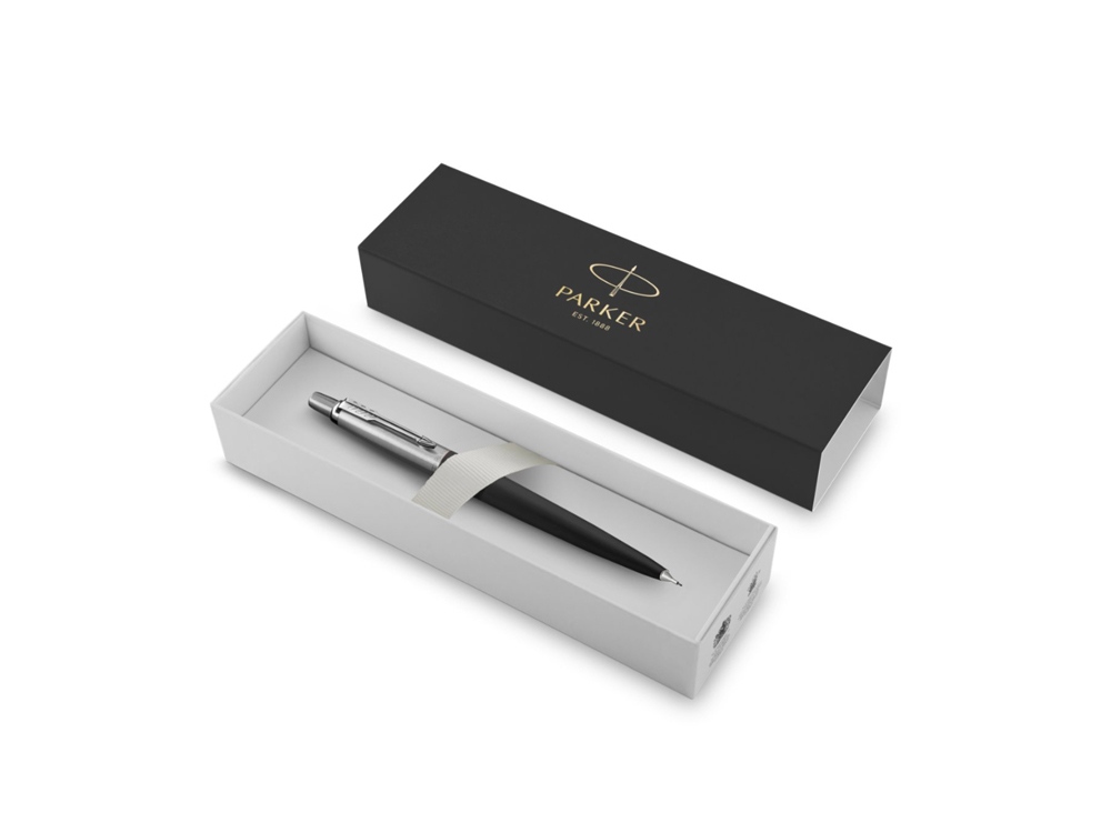 Карандаш механический Parker Jotter Bond Street Black Chrome, в подарочной упаковке, черный, серебристый