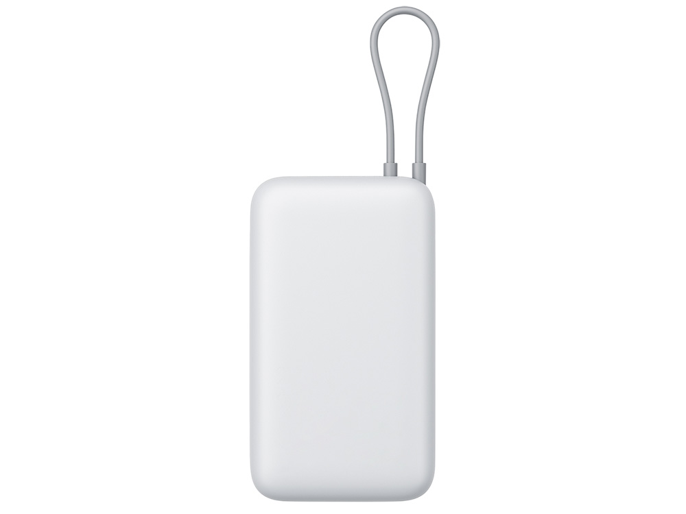 Внешний аккумулятор с встроенным кабелем Xiaomi Power Bank 20000mAh (Integrated Cable) GL Light Gray, светло-серый