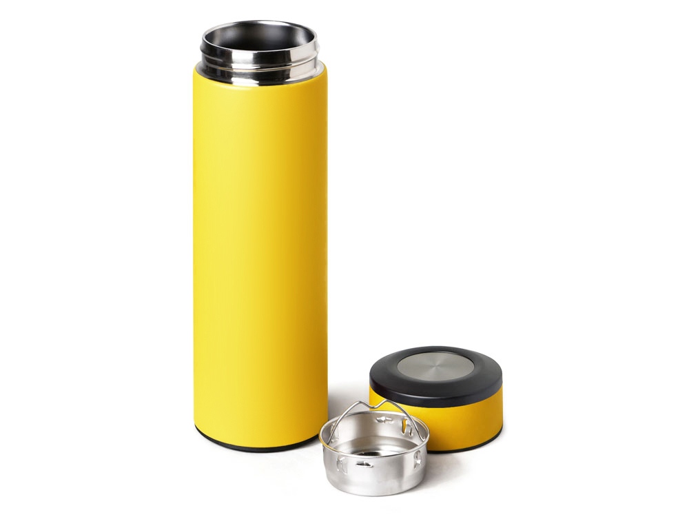 Вакуумный термос Vacuum Flask C1, soft touch, 420мл, желтый