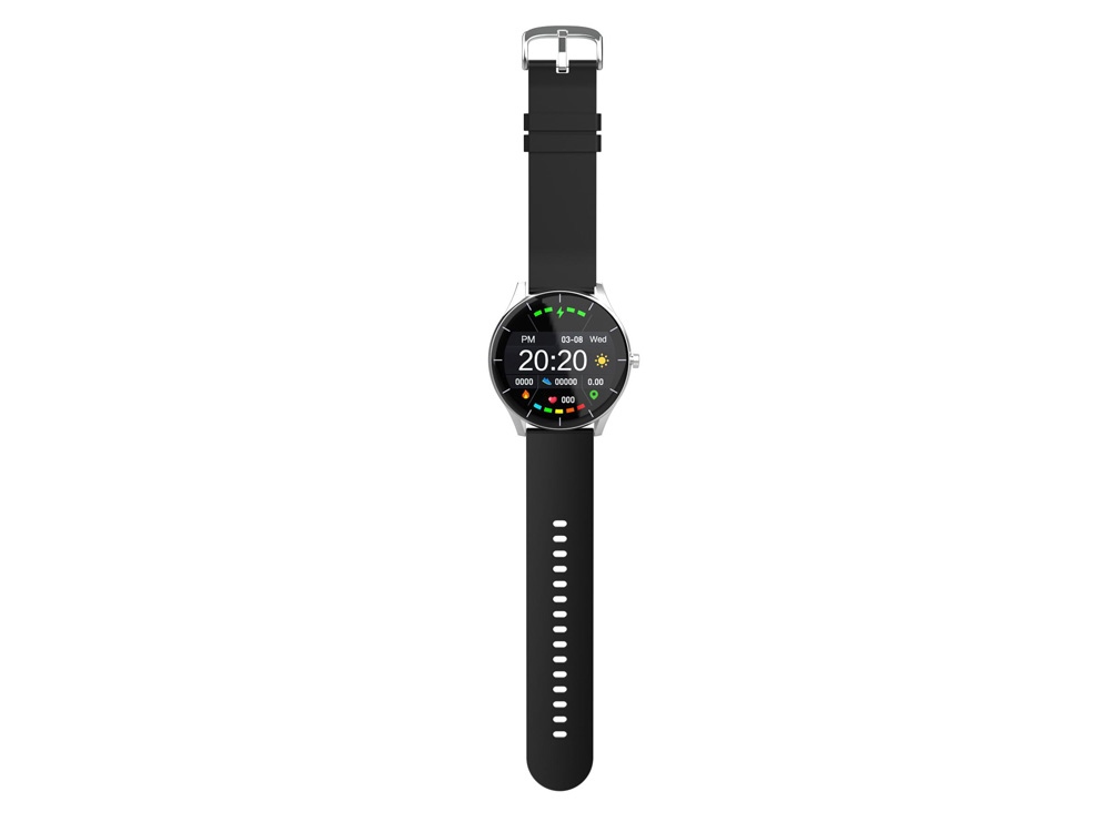 Умные часы HIPER IoT Watch GT, черный/ голубой, черный, голубой