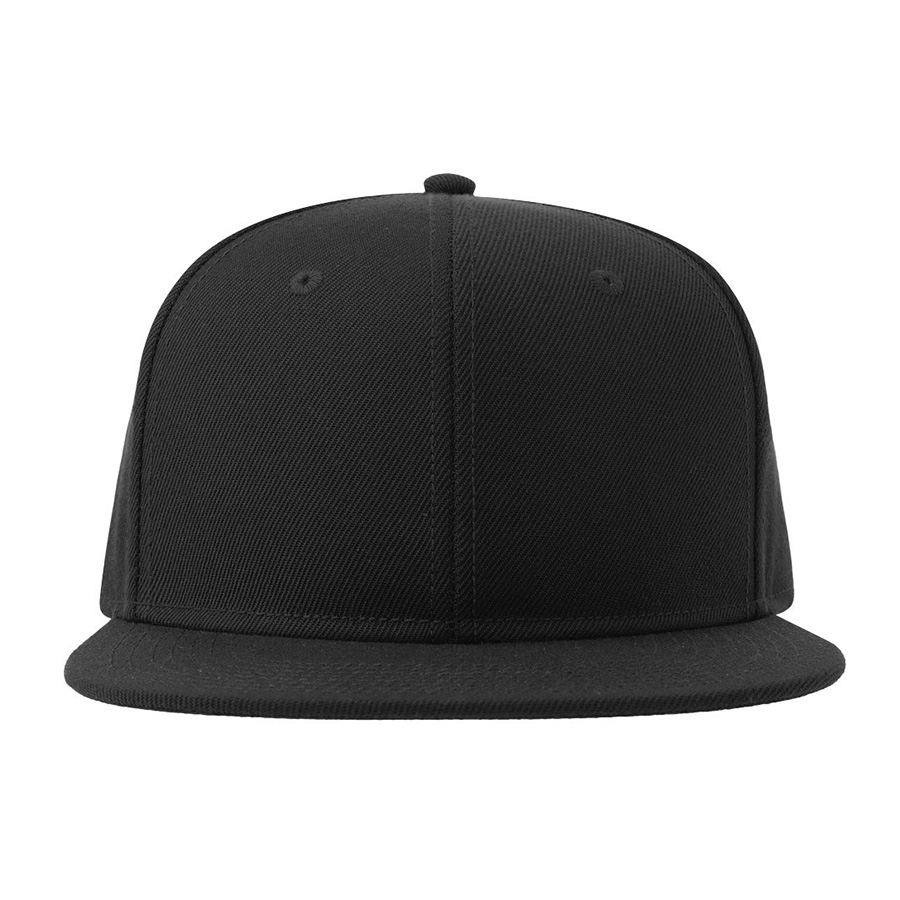 Бейсболка "SNAP BACK-S", 6 клиньев, пластик. застежка, черный, 100% перераб. полиэстер, 300 гр/м2