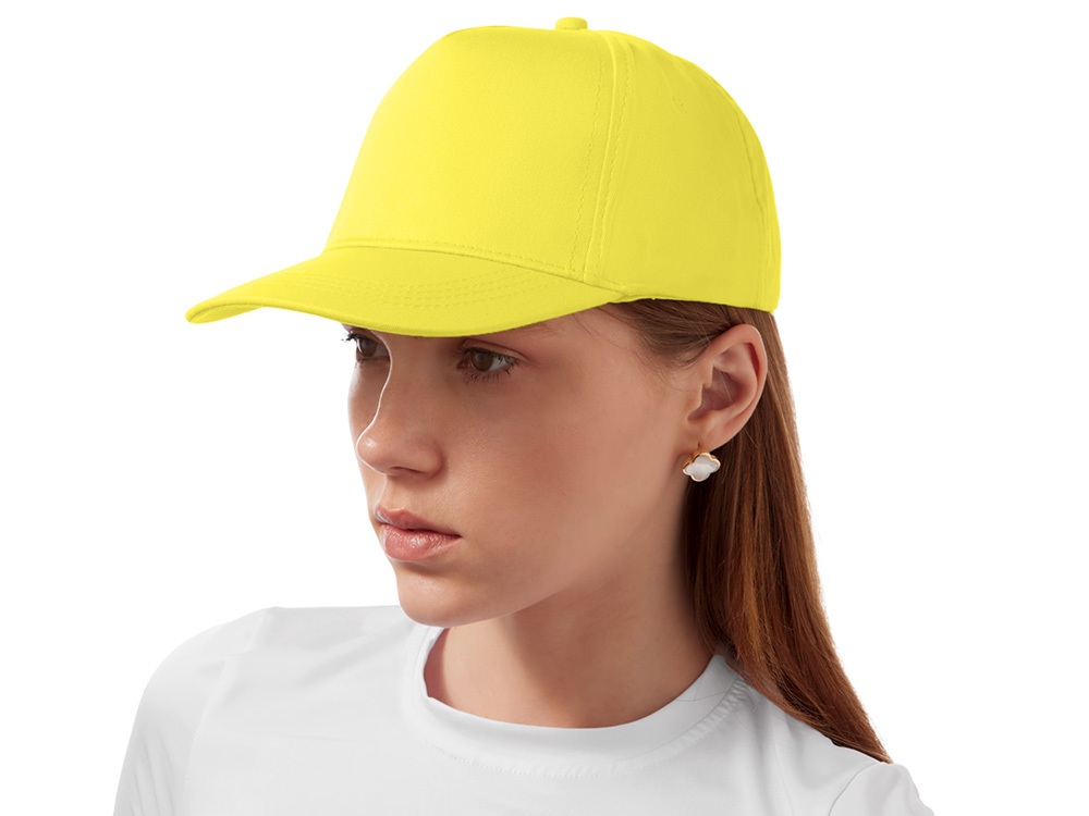 Бейсболка Мемфис 230 5-панельная, yellow, желтый