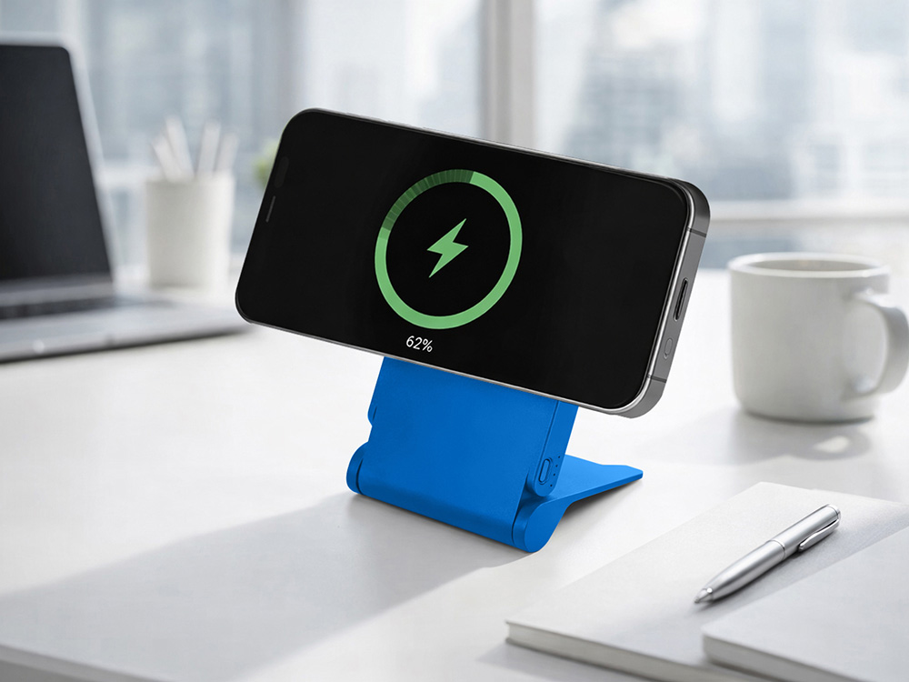 Внешний магнитный аккумулятор MagnIQ, синий, 5000 mAh