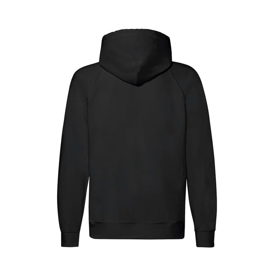 Толстовка без начеса "Lightweight Hooded Sweat", черный, 80% х/б 20% полиэстер, 240 г/м2