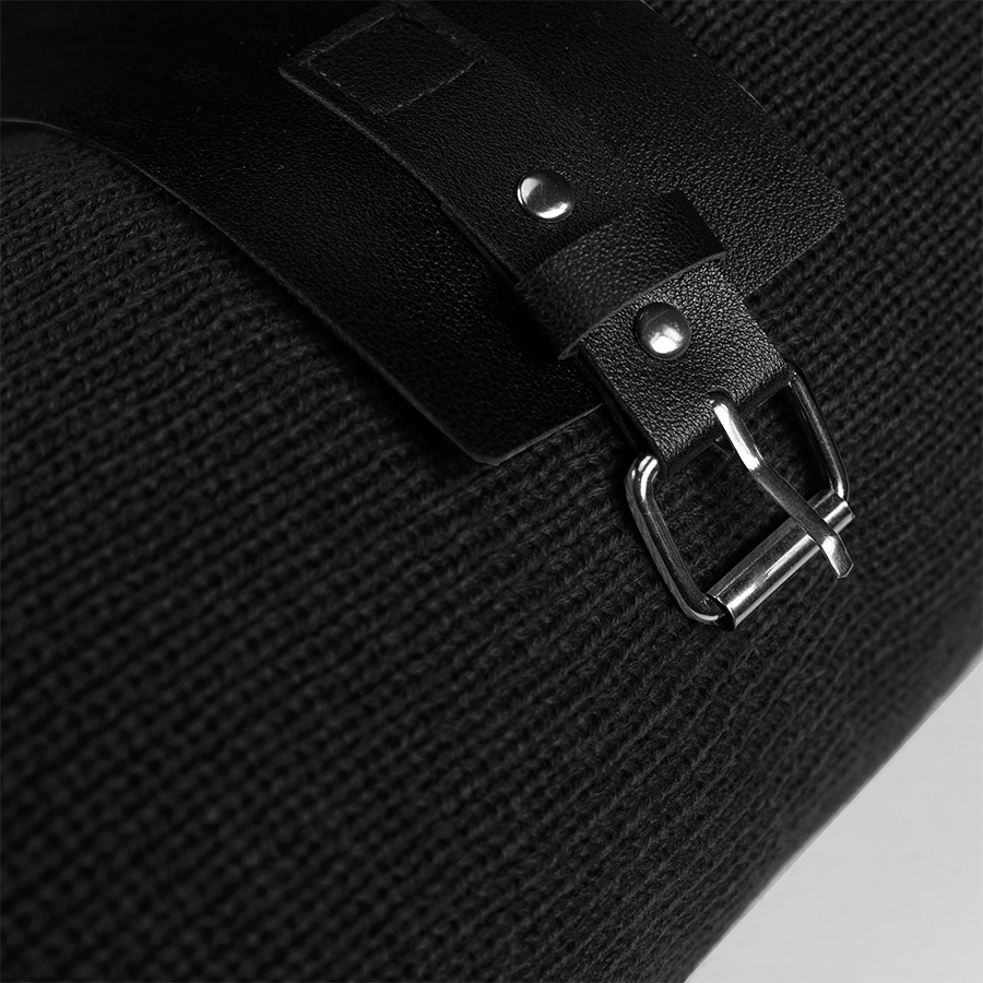 Плед  "Belt"; чёрный; 130 х 180 см; 100% акрил, с поясом