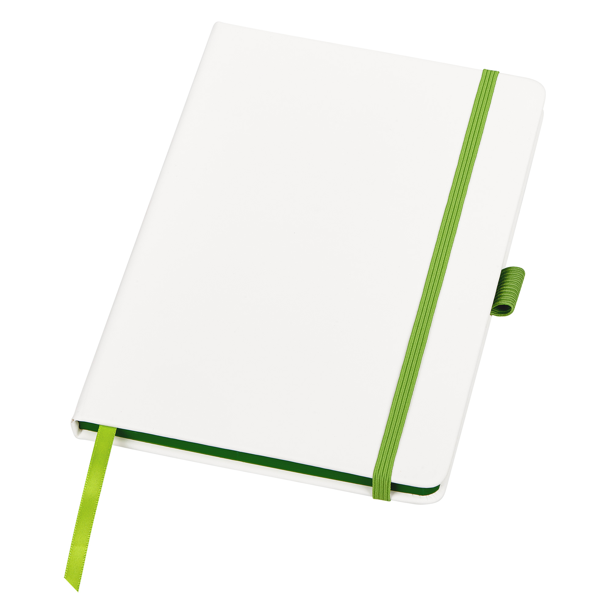 Блокнот ColorNote White, твердая обложка A5, 80 листов, белый и зеленое яблоко, белый, зеленое яблоко, зеленое яблоко, зеленое яблоко