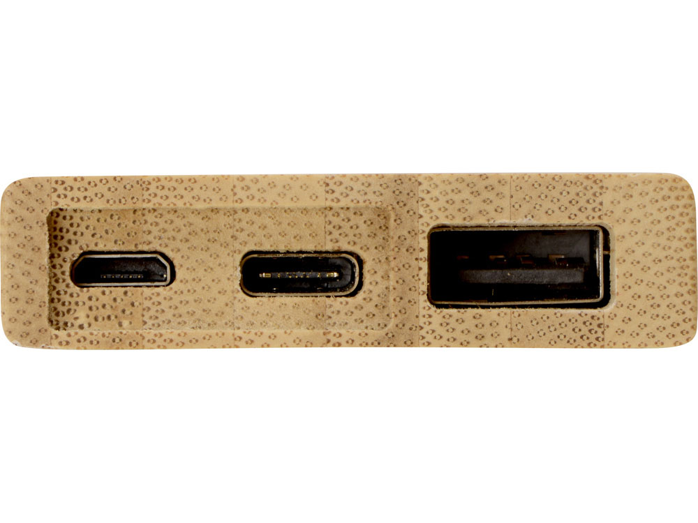Внешний аккумулятор из бамбука Bamboo, 5000 mAh (натуральный)