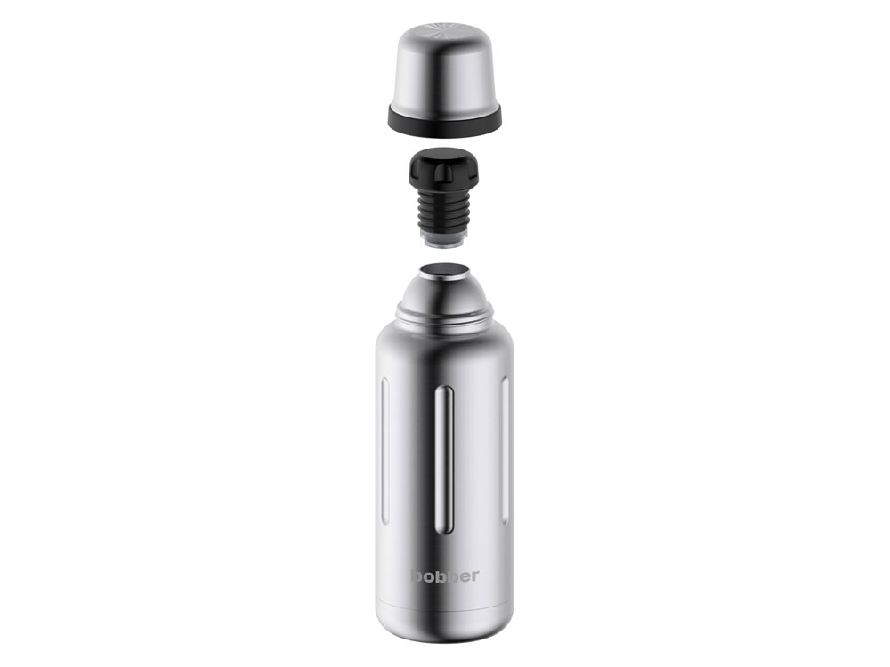 Термос для напитков, вакуумный, бытовой, тм bobber. Объем 1 литр. Артикул Flask-1000 Matte, серебристый