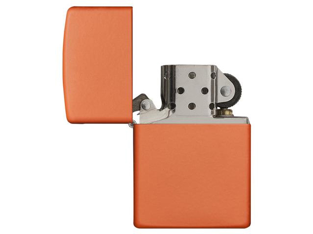 Зажигалка ZIPPO Classic с покрытием Orange Matte, латунь/сталь, оранжевая, матовая, 38x13x57 мм, оранжевый