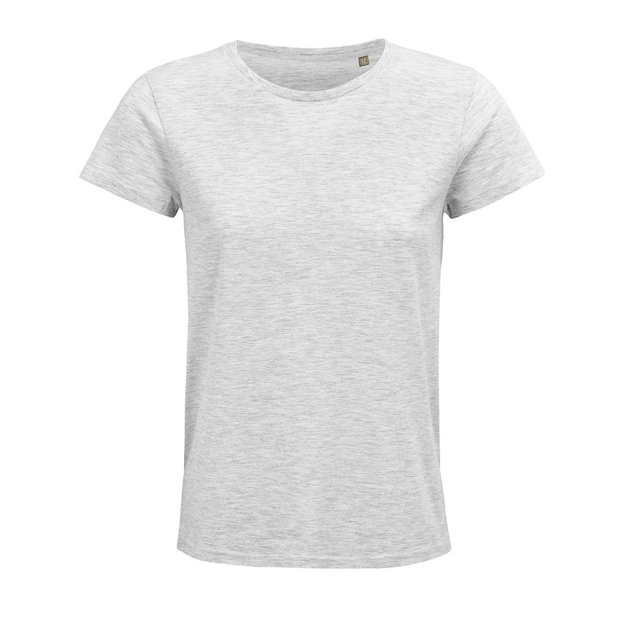 Футболка женская "CRUSADER WOMEN", св.серый меланж, 2XL, 100% органический хлопок, 150 г/м2