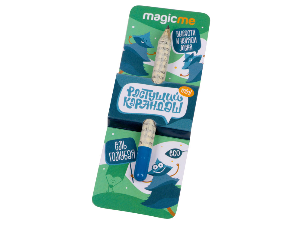 Растущий карандаш mini Magicme (1шт) - Ель Голубая, серый, голубой