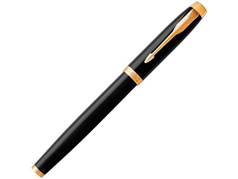 Ручка роллер Parker IM Core Black GT, черный/золотистый, черный, золотистый