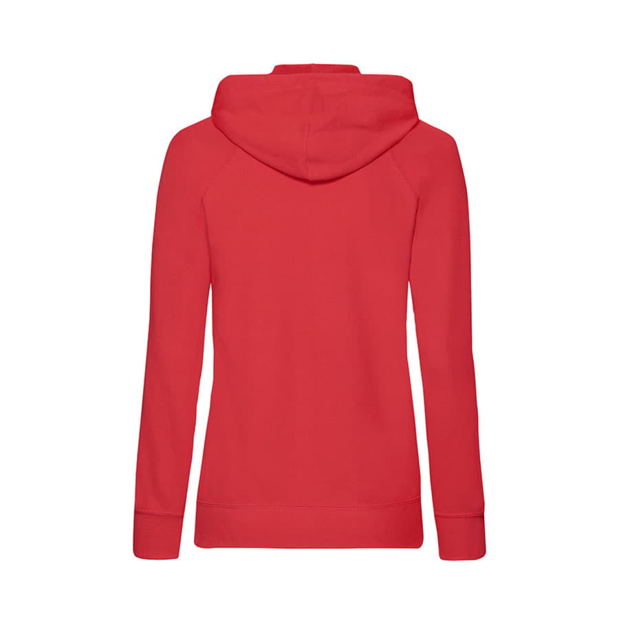 Толстовка без начеса "Ladies Lightweight Hooded Sweat", красный, 80% х/б 20% полиэстер, 240 г/м2