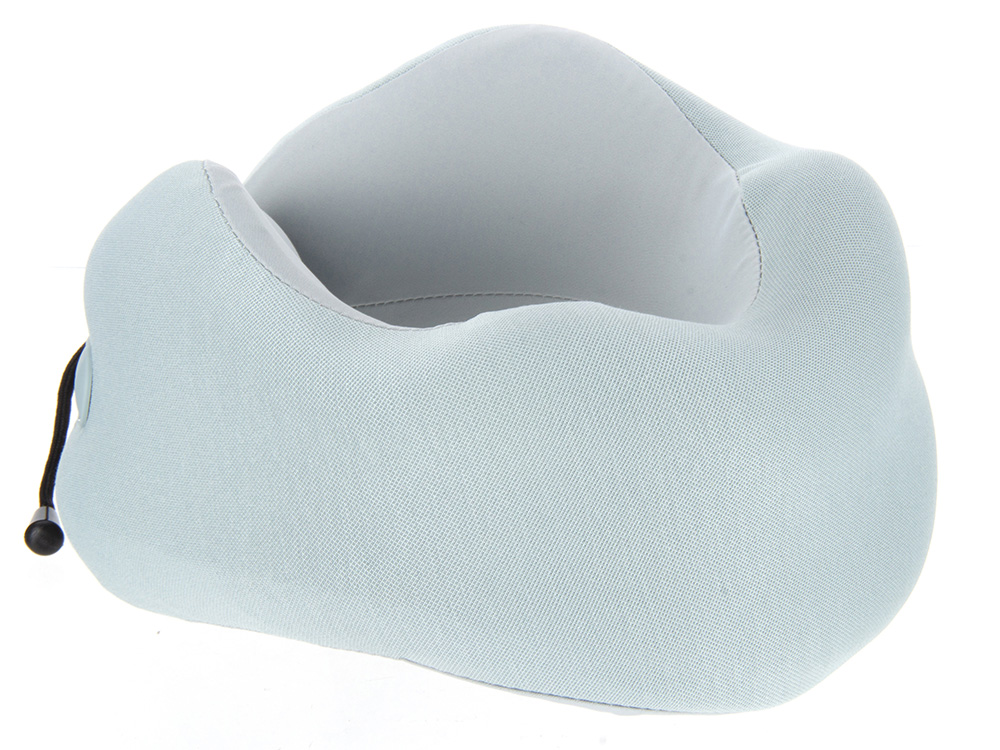 Подушка для путешествий с эффектом памяти Memo Pillow PRO M/L English Blue, голубой, серый