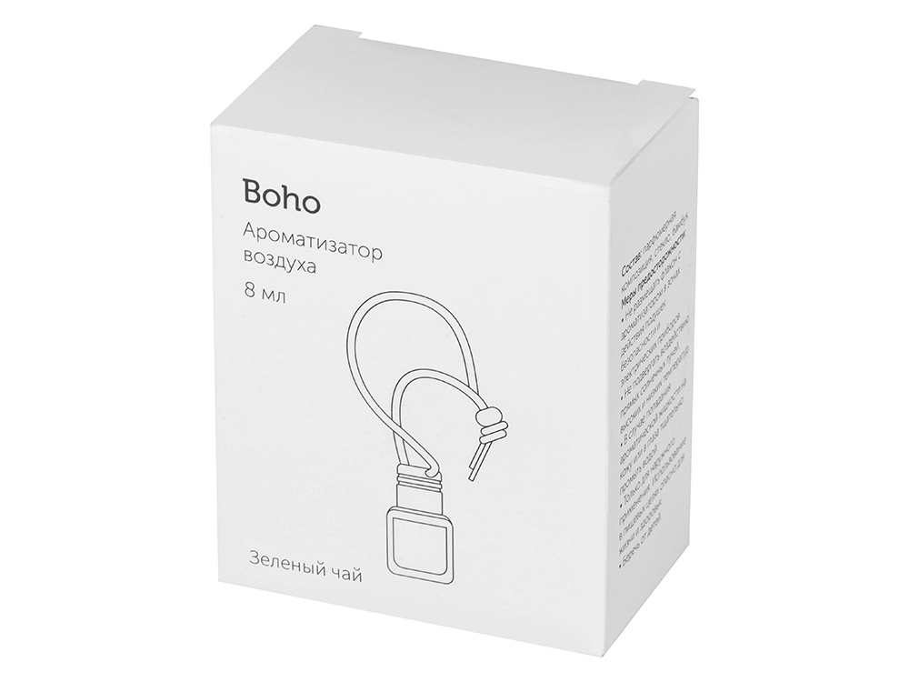 Подвесной ароматизатор воздуха во флаконе Boho, Зеленый чай, 8 мл, прозрачный