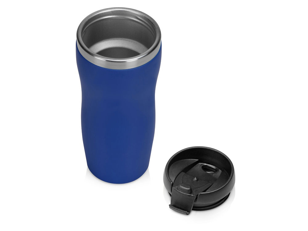 Термокружка Double wall mug C1, soft touch, 350 мл, синий (Р)