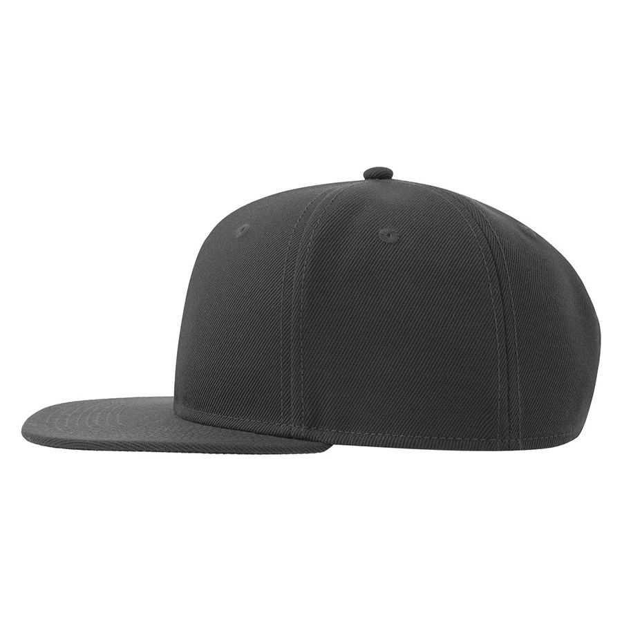 Бейсболка "SNAP BACK-S", 6 клиньев, пластик. застежка, т.серый, 100% перераб. полиэстер, 300 гр/м2