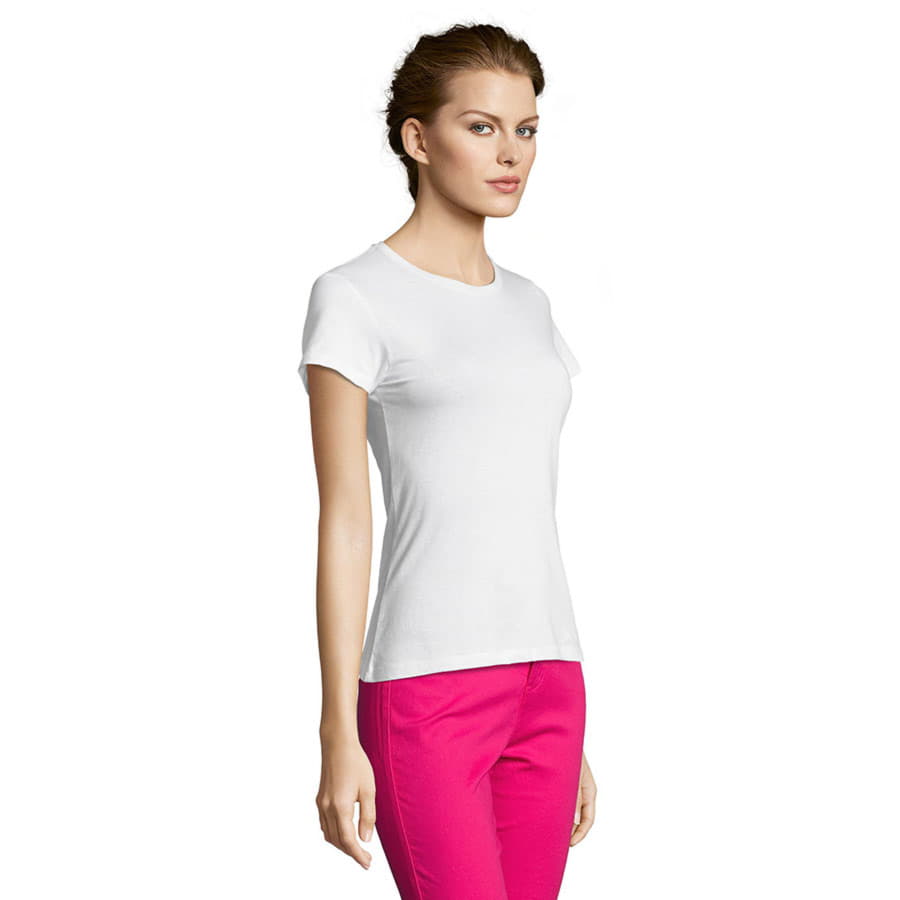 Футболка женская MISS, белый, 100% хлопок, 150 г/м2
