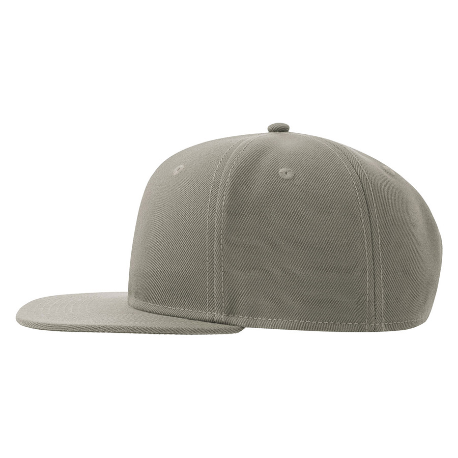 Бейсболка "SNAP BACK-S", 6 клиньев, пластик. застежка, серый, 100% перераб. полиэстер, 300 гр/м2