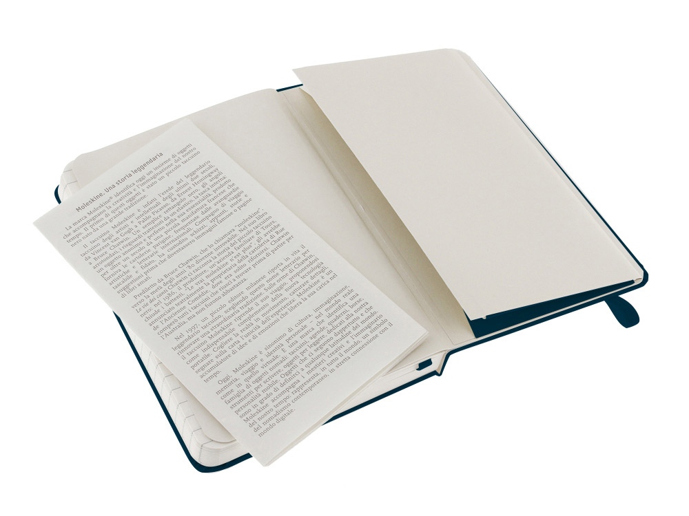 Записная книжка Moleskine Classic (в линейку) в твердой обложке, Pocket (9x14см), голубой сапфир, синий