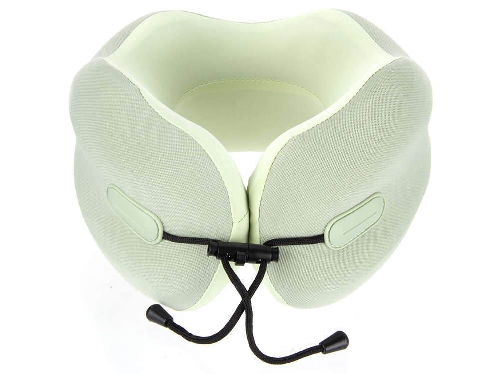 Подушка для путешествий с эффектом памяти Memo Pillow PRO M/L Cuban Green, светло-зеленый, серый