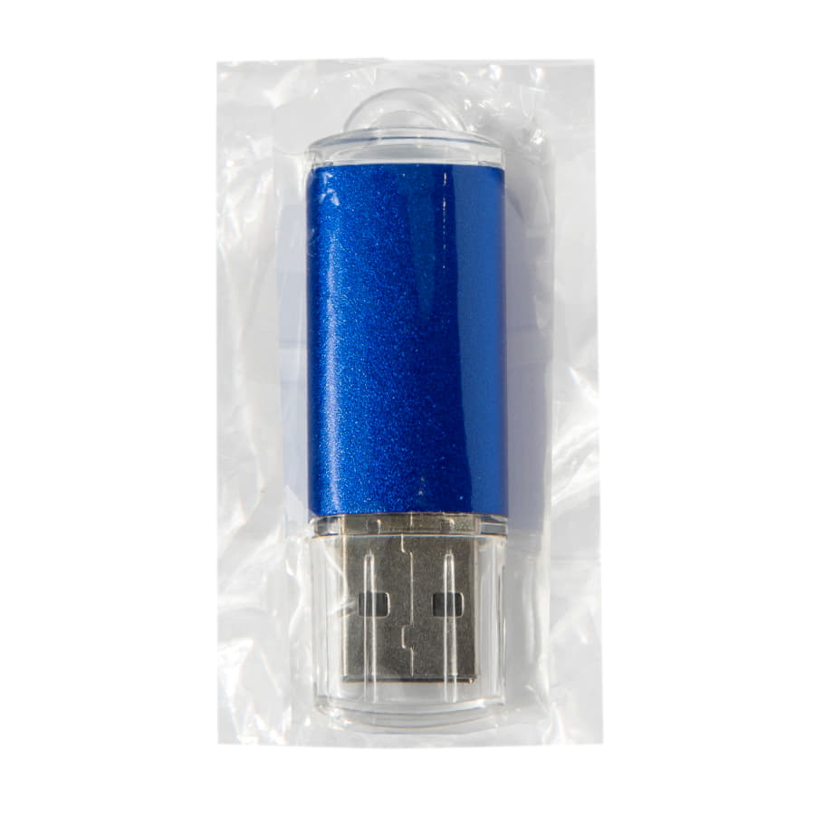USB flash-карта "Assorti" (16Гб), синяя, 5,8х1,7х0,8 см, металл