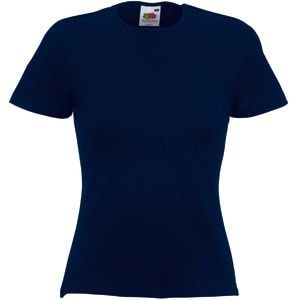 Футболка "Lady-Fit Crew Neck T", глубокий темно-синий_L, 95% х/б, 5% эластан, 210 г/м2