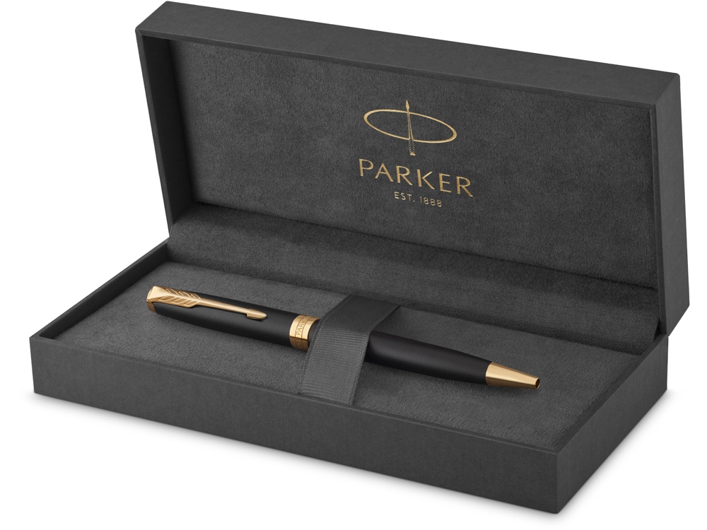 Ручка шариковая Parker Sonnet Core Matte Black GT, черный/золотистый, черный, золотистый