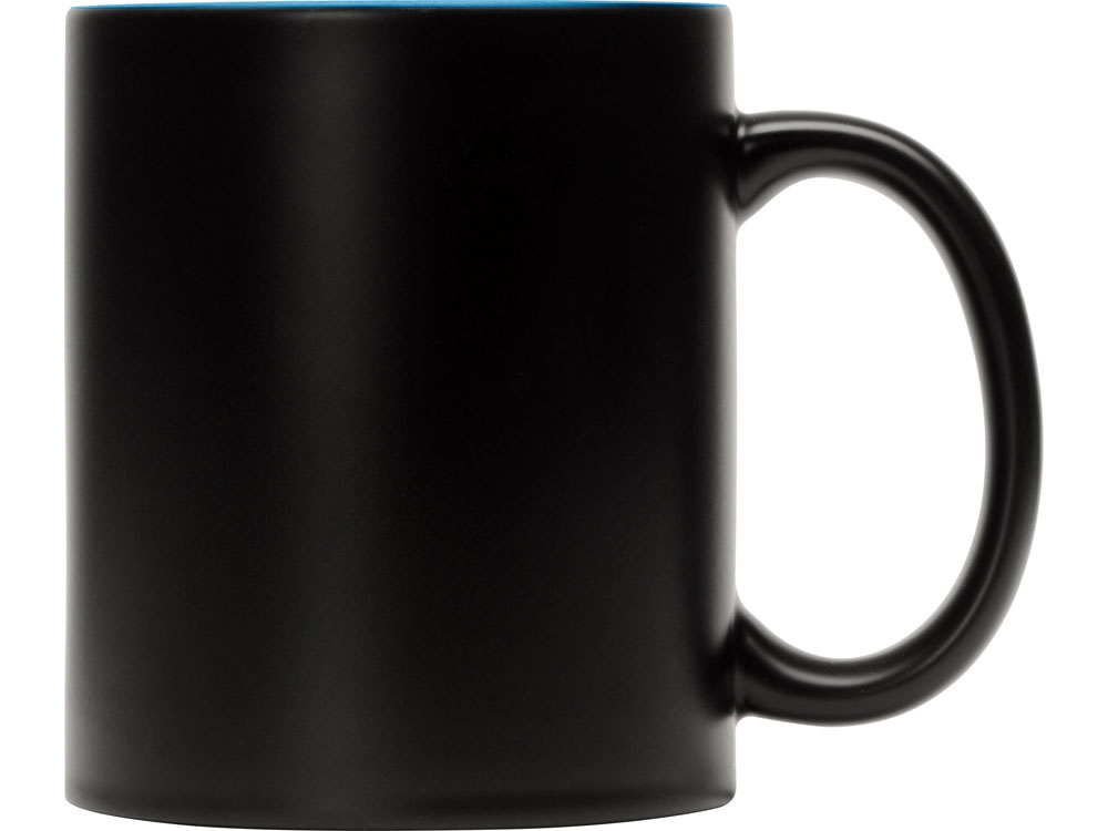 Кружка-хамелеон Surprise матовая, черный/голубой, черный, голубой
