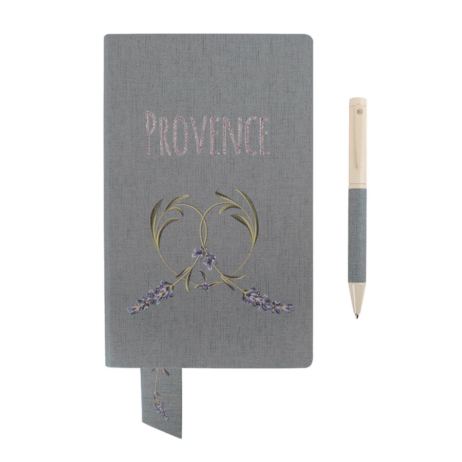 PROVENCE, ручка шариковая, хром/светло-серый, металл, PU