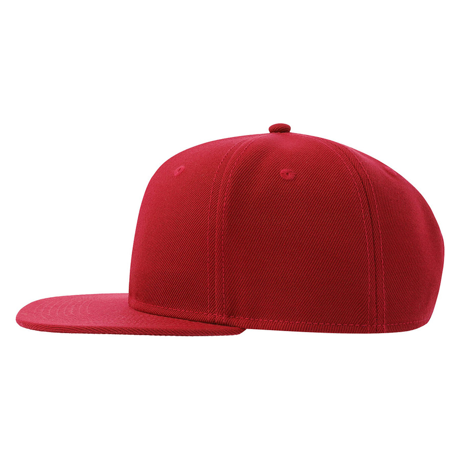 Бейсболка "SNAP BACK-S", 6 клиньев, пластик. застежка, красный, 100% перераб. полиэстер, 300 гр/м2