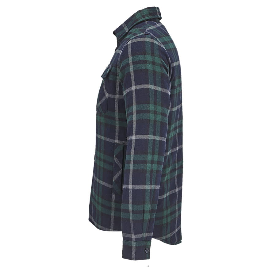 Куртка рубашка мужская NOAH, зелен., 3X/4XL(),100%хлопок,180 г/м2;подкл. и утеплитель:100%полиэстер