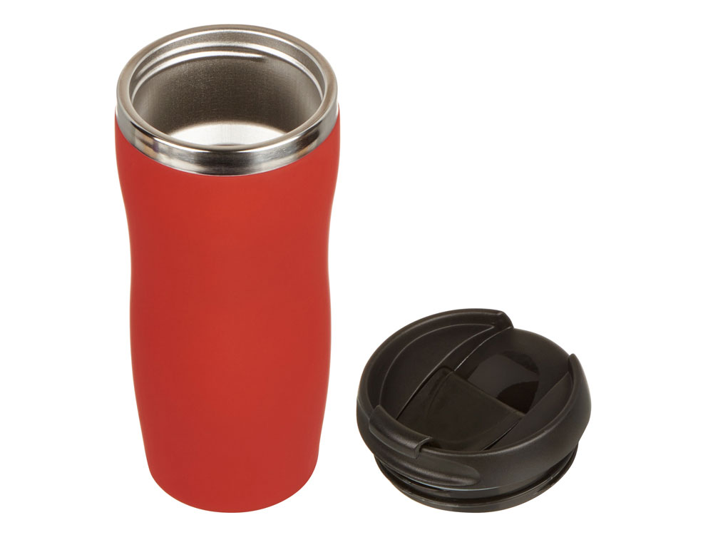 Термокружка Double wall mug C1, soft touch, 350 мл, красный (Р)