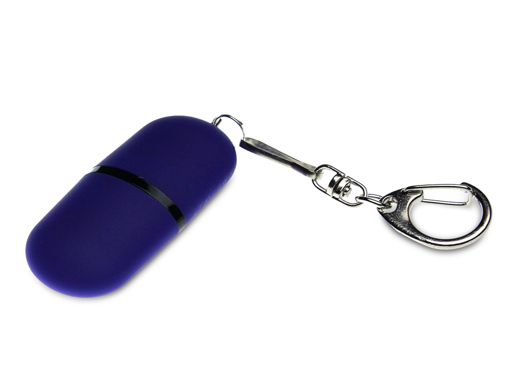 USB 2.0- флешка Goutte Soft-touch на 128 Гб каплевидной формы