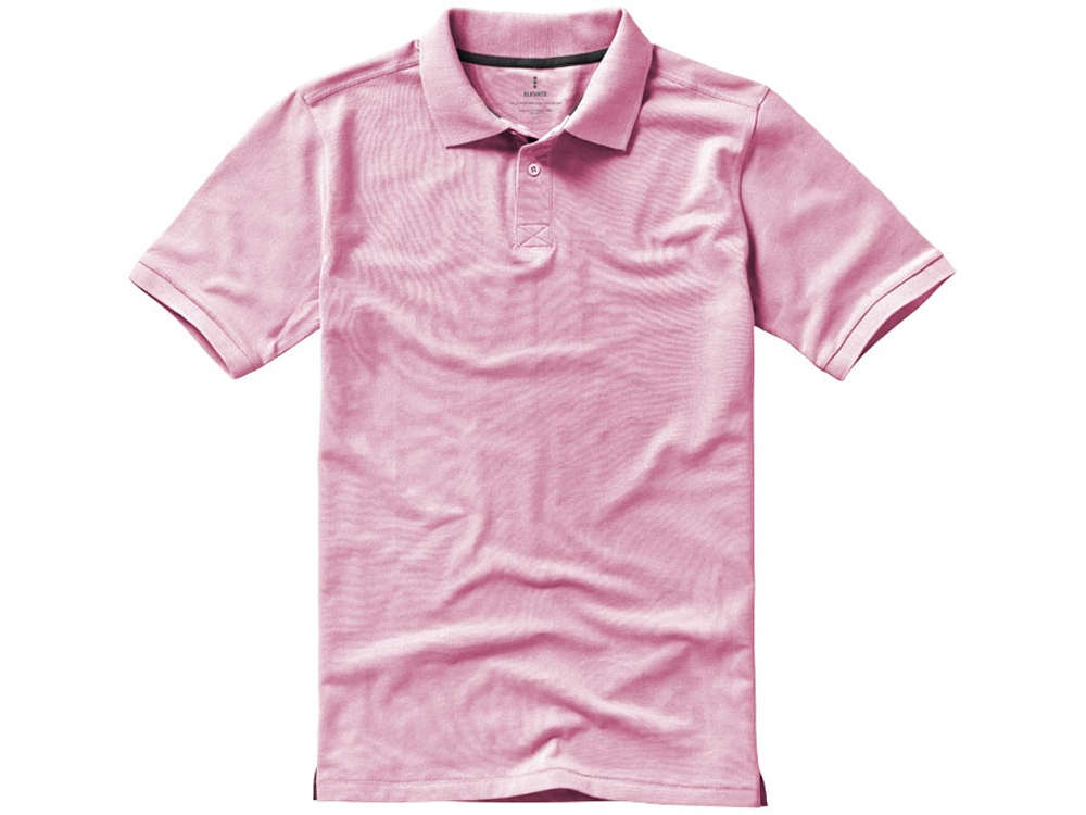 Calgary мужская рубашка-поло с коротким рукавом, light pink, розовый