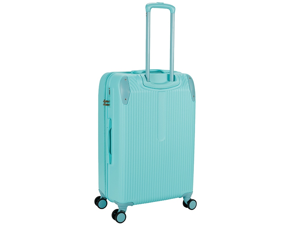 Чемодан TORBER В Отпуск, бирюзовый, ABS-пластик, 48 х 29,5 х 72 см, 80 л, 3,4 кг