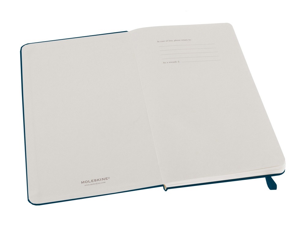 Записная книжка Moleskine Classic (в линейку) в твердой обложке, Large (13х21см), сапфир, синий
