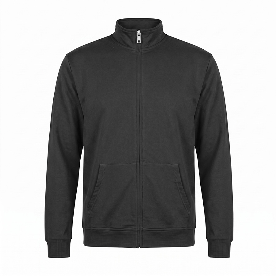 Толстовка унисекс на молнии KINETIC, чёрный, 2XL, 50 % хлопок, 50% полиэстер, 260 г/м2